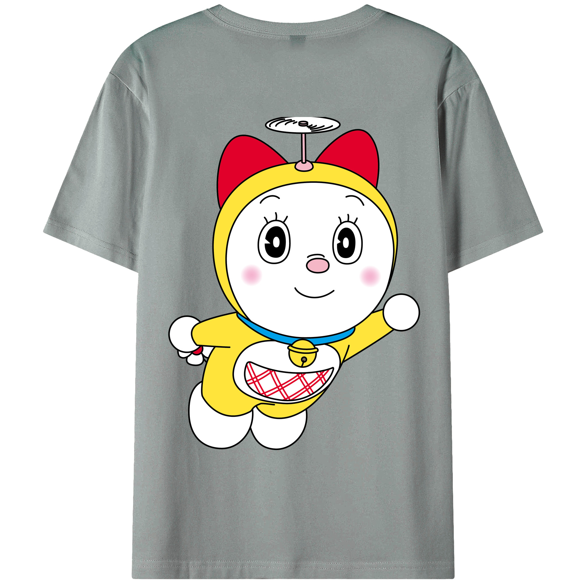 （画像用） ドラえもん ドラミ Doraemon Dorami 綿100％ メンズ半袖Tシャツ（バックプリント） 通気性